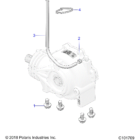 DRIVE TRAIN, GEARCASE MOUNTING, FRONT - A24SGS95CT/S95FT/ET (C101709)