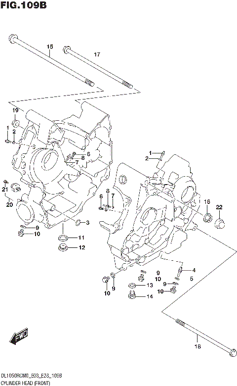 CRANKCASE (2) (DL1050RC)
