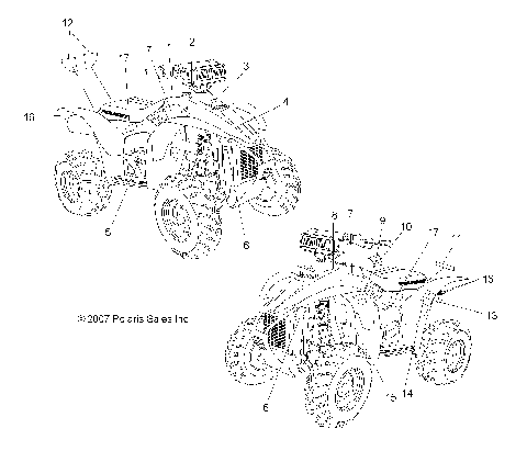 BODY, DECALS - A08BG50AA (49ATVDECAL08SCRAM)