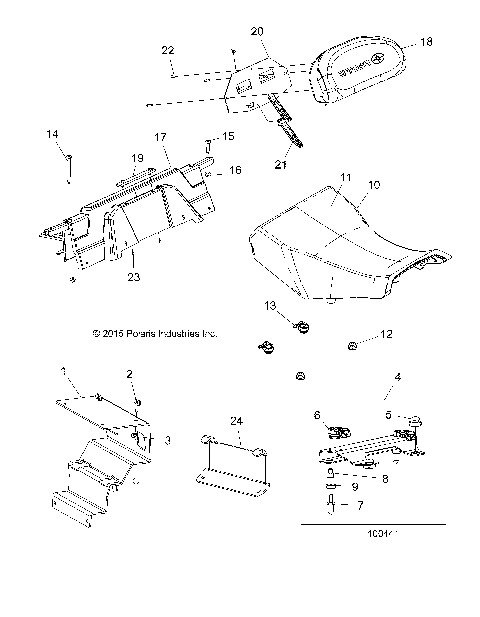 BODY, SEAT AND BACKREST - A16SUS57C1 (100441)