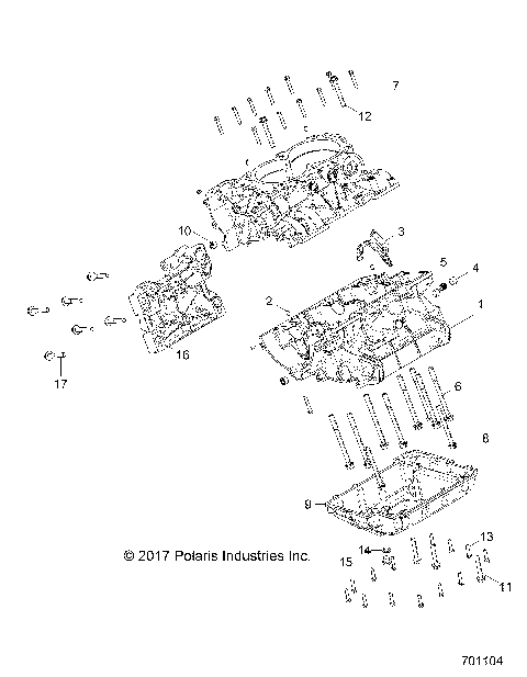 ENGINE, CRANKCASE - R17RV_99 ALL OPTIONS (701104)