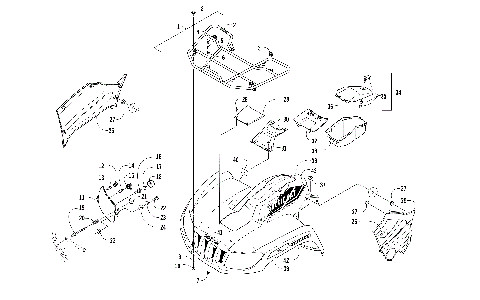 FRONT RACK, BODY PANEL, AND HEADLIGHT ASSEMBLIES [300998]