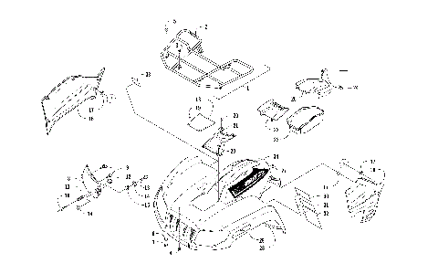 FRONT RACK, BODY PANEL, AND HEADLIGHT ASSEMBLIES [302134]