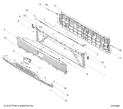 BODY, BOX, TAILGATE - R25X6W1RB9/BD/BM (C731007)
