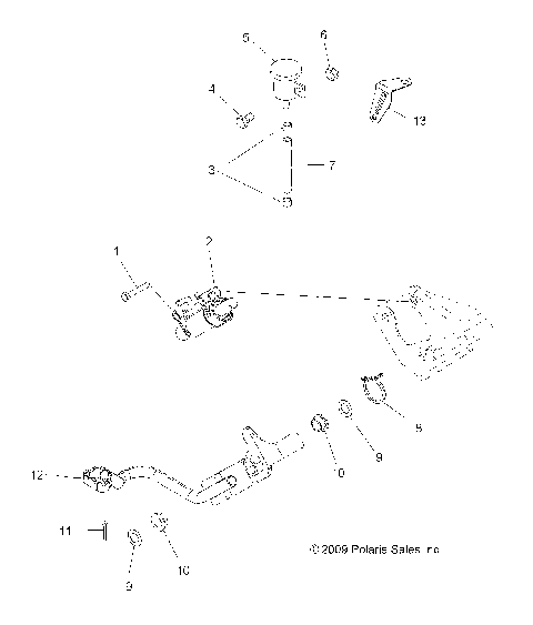 BRAKES, BRAKE PEDAL and REAR MASTER CYLINDER - A10LB27AA (49ATVBRAKEFOOT10HAWK)