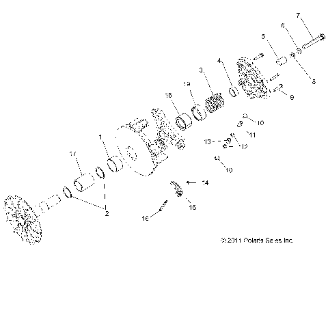 DRIVE TRAIN, PRIMARY CLUTCH - A16DAA57N1/E57NM (49ATVCLUTCHDRIVEN15ACE570)