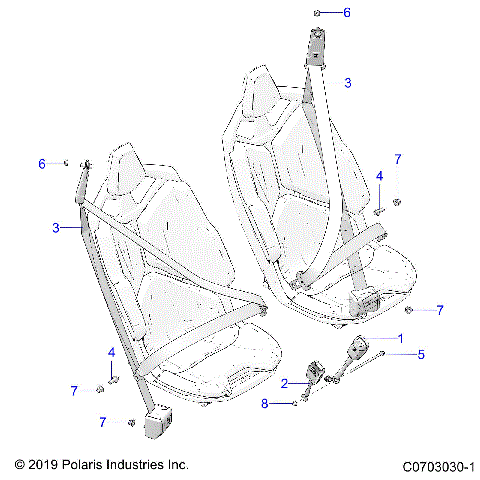 BODY, SEAT BELT MOUNTING, FRONT, STANDARD - Z20R4E92AH/BH/AT/BT (C0703030-1)