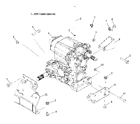 DRIVE TRAIN, MAIN GEARCASE MOUNTING - R08RH68 ALL OPTIONS (4999203249920324B05)