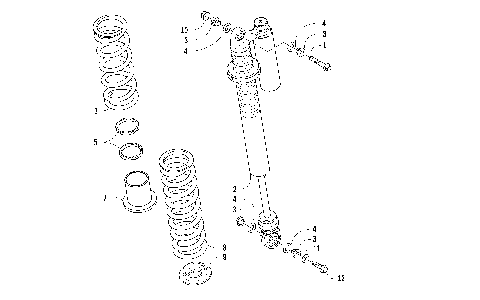 REAR SUSPENSION SHOCK ASSEMBLY [97743]