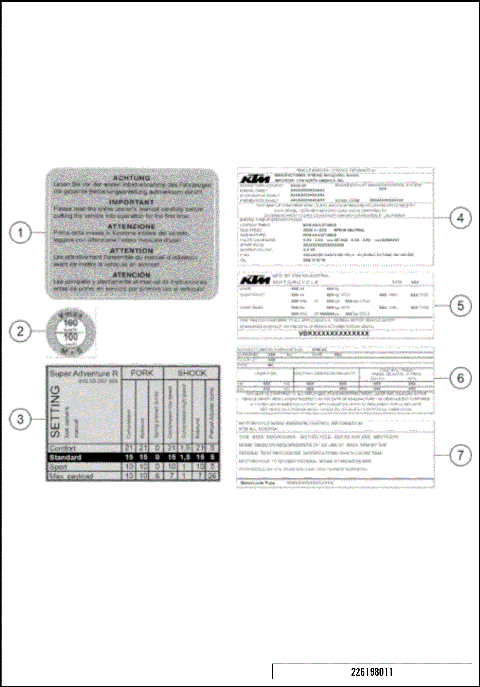 TECHNIC INFORMATION STICKER