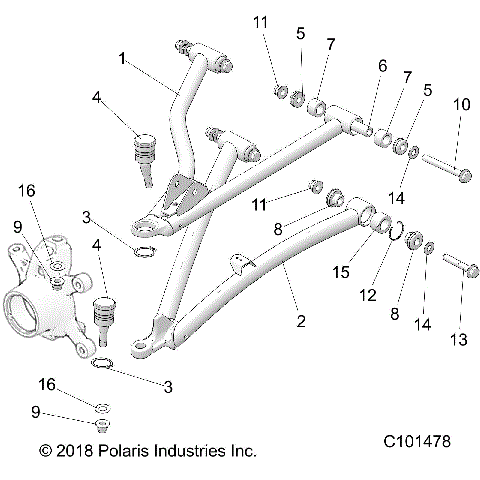 SUSPENSION, FRONT A-ARMS - A24SGS95CT/S95FT/ET (C101478)