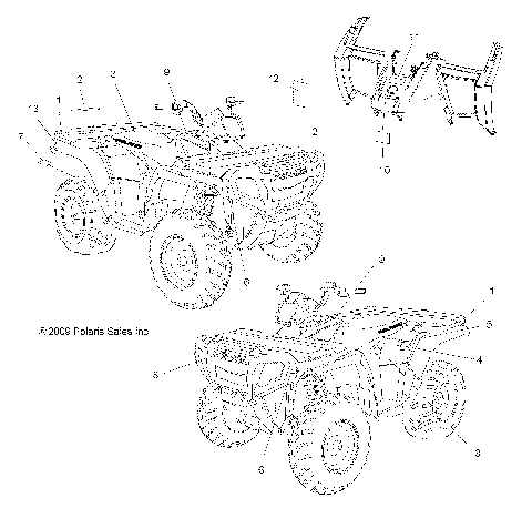 BODY, DECALS - A10MH50AJ/AX/AZ (49ATVDECAL10SP500)