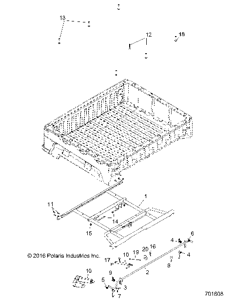 BODY, BOX MOUNTING AND LATCH - R17B1PD1AA/2P (701608)