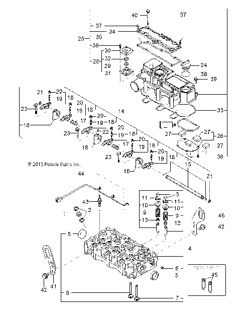 ENGINE, CYLINDER HEAD AND BONNET - R141D9JDA/2D9JDA (49BRUTUSCYLHD13)