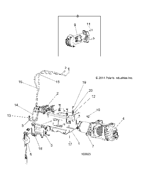 CHASSIS, WINCH - A19SWS57P/P2 (100025)