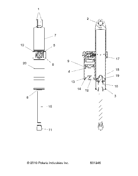 SUSPENSION, SHOCK, REAR TRACK (7045297) - S21EKL8RS ALL OPTIONS (601346)