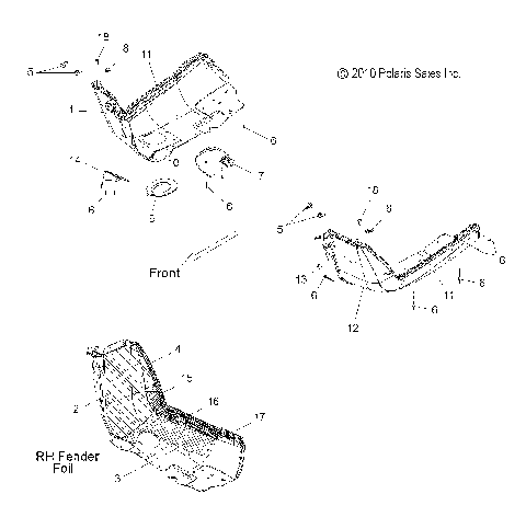 BODY, FENDERS - S11PT5BSL/BEL (49SNOWFENDERS11550)