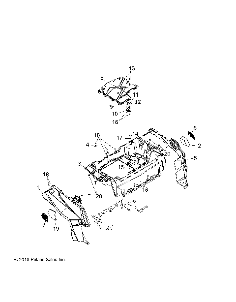 BODY, REAR RACK and FENDERS - Z14XT9EFX (49RGRRACKMTG14ZXP4I)