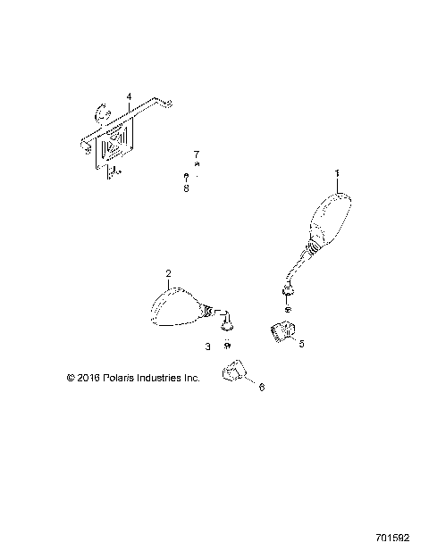 BODY, MIRROR, HITCH, LICENSE PLATE - Z18VDE99FK/S99FK (701592)