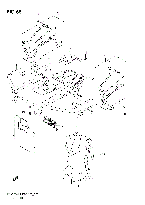 FRONT FENDER (LT-A500XZ E33)