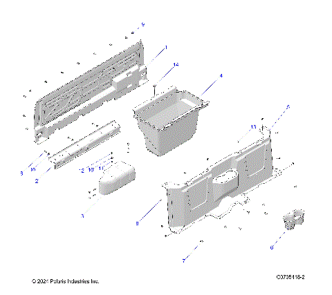BODY, FLOOR CLOSEOFFS and BIN - R22MAK57B4 (C0705418-2)