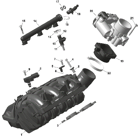 01- ROTAX - Air Intake Manifold And Throttle Body