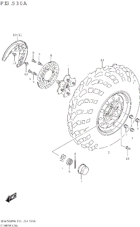 FRONT WHEEL (LT-A750X)