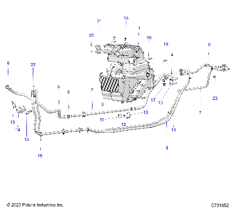 BODY, HVAC HOSES - R25XAL1RBD/BM (C731052)