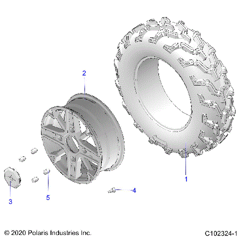 WHEELS, FRONT - A24SXD95A9 (C102324-1)