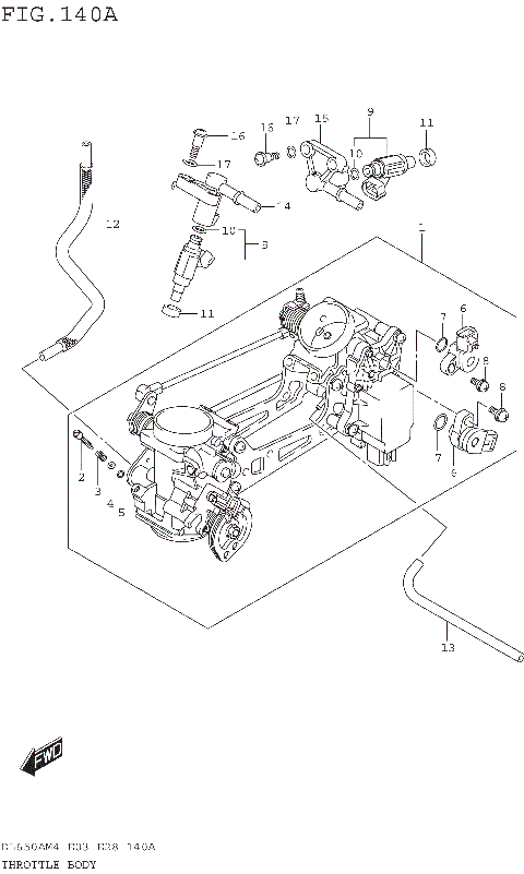 THROTTLE BODY (DL650AM4 E03)