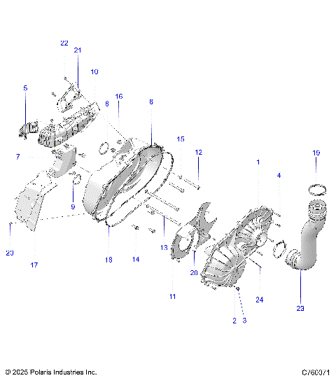 DRIVE TRAIN, CLUTCH COVER AND DUCTING - Z26NEY99A4/B4/A6/B6 (C760071)