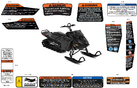 07- Body - Warning Decals - Model With Electric Start