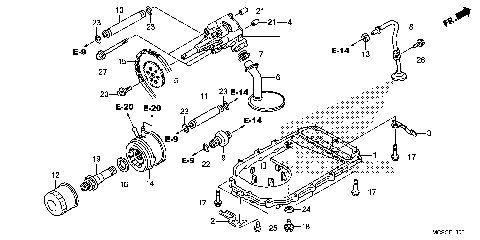 OIL PUMP@OIL PAN