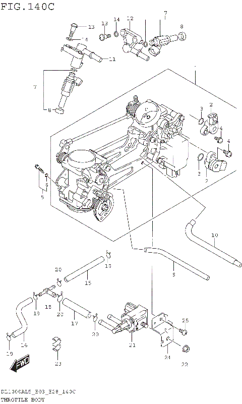 THROTTLE BODY (DL1000AL5 E33)