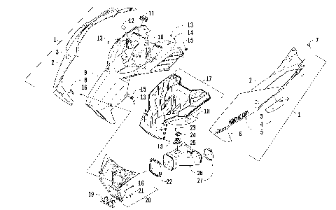 HOOD AND AIR INTAKE ASSEMBLY [99712]