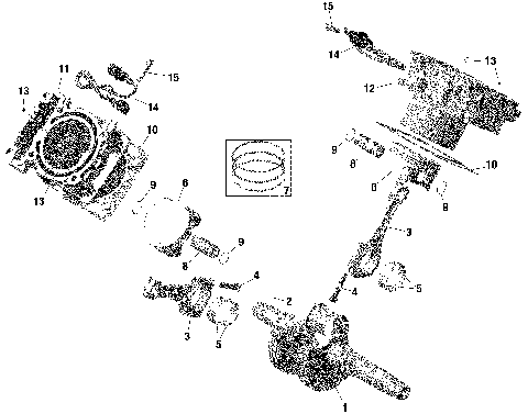 01- Rotax - Crankshaft, Piston And Cylinder
