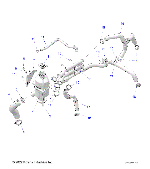 ENGINE, COOLANT BOTTLE AND HOSES - S23TDP9FS (C02165)