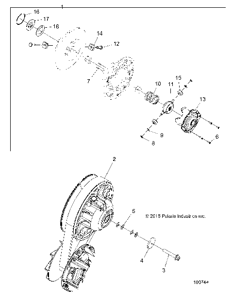DRIVE TRAIN, SECONDARY CLUTCH - A20SXE95KL/KR (100744)