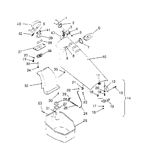 FRONT STORAGE COMPARTMENT  SLT 750 B954170 (4930563056A008)