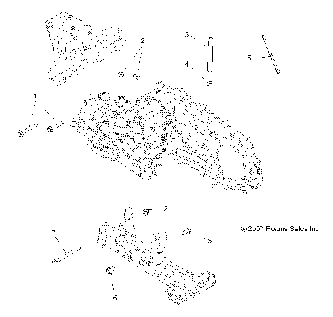 DRIVE TRAIN, MAIN GEARCASE MOUNTING - A10LB27AA (49ATVGEARCASEMTG08HAWKINTL)