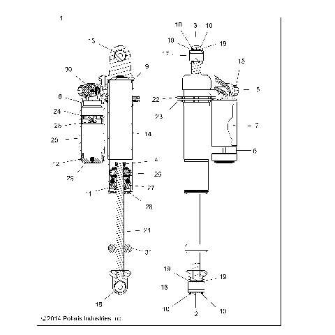 SUSPENSION, REAR SHOCK INTERNALS - Z15VAX87AL (49RGRSHOCKRR70442912)