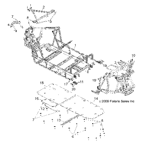 CHASSIS, MAIN FRAME and SKID PLATE - R12XE7EFX (49RGRFRAME11RZR4)