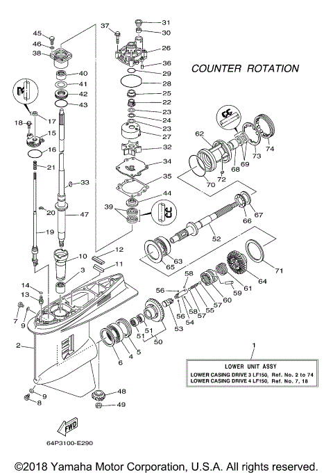 LOWER CASING DRIVE 3 LF150