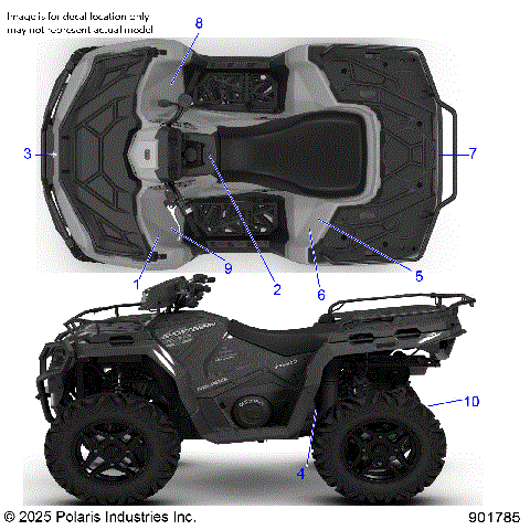 BODY, DECALS, STANDARD - A26SEZ57AB (901785)