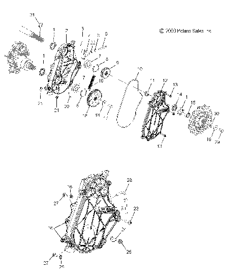 DRIVE TRAIN, CHAINCASE - S10BF6KSL/KSA/KEA (49SNOWCHAINCASE10PR)