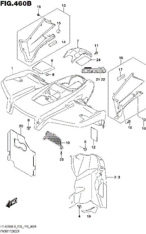 FRONT FENDER (LT-A500XL8 P28)