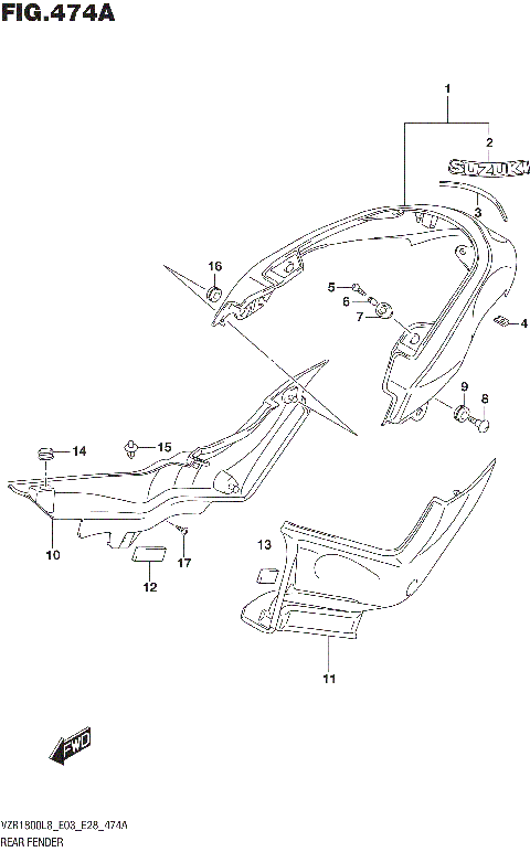 REAR FENDER (VZR1800L8 E28)