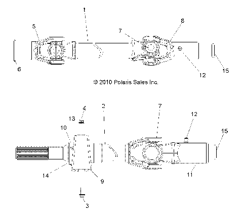DRIVE TRAIN, FRONT PROP SHAFT - R14WH76AA/EAC (49RGRSHAFTPROP11800CREW)