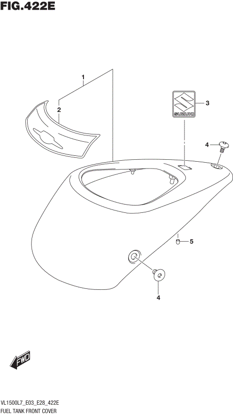 FUEL TANK FRONT COVER (VL1500TL7 E03)