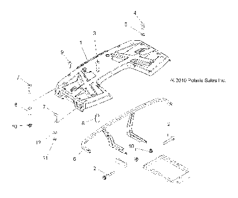BODY, REAR RACK - A12MB46FZ (49ATVRACKMTGRR11SP500F)